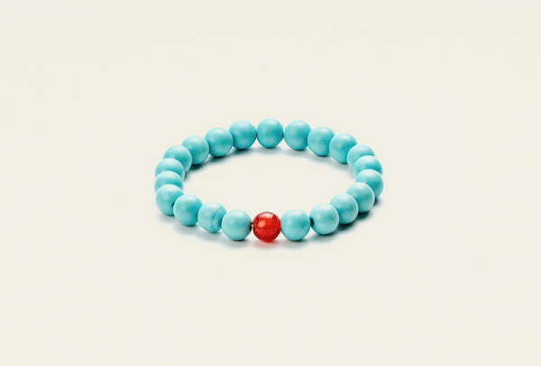 Turquoise Bracelet - December Birthstone, Success & Fortune Talisman | Blessed Buddhist Protector